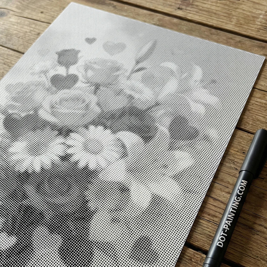 Dot Painting Cœurs et Fleurs