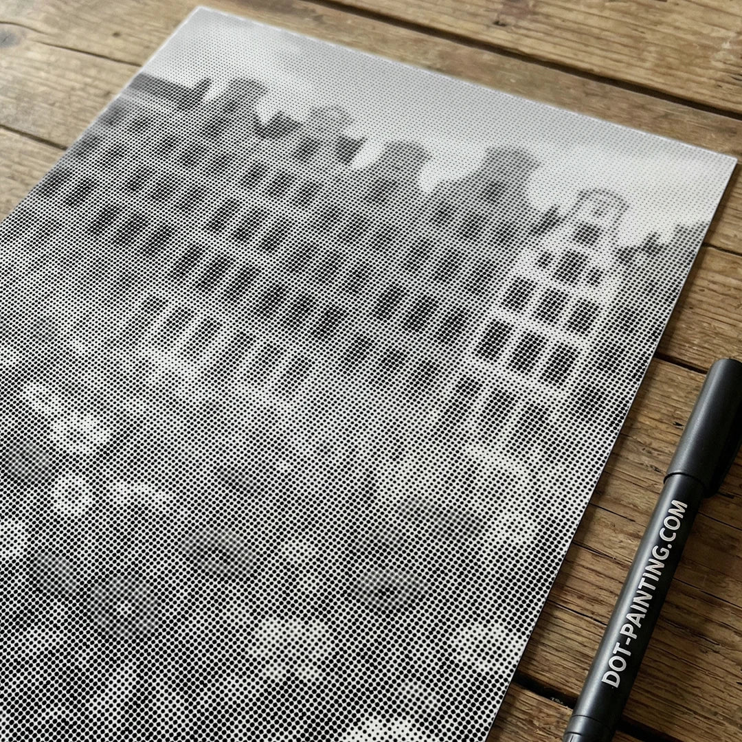Peinture à pois du marché aux fleurs d'Amsterdam