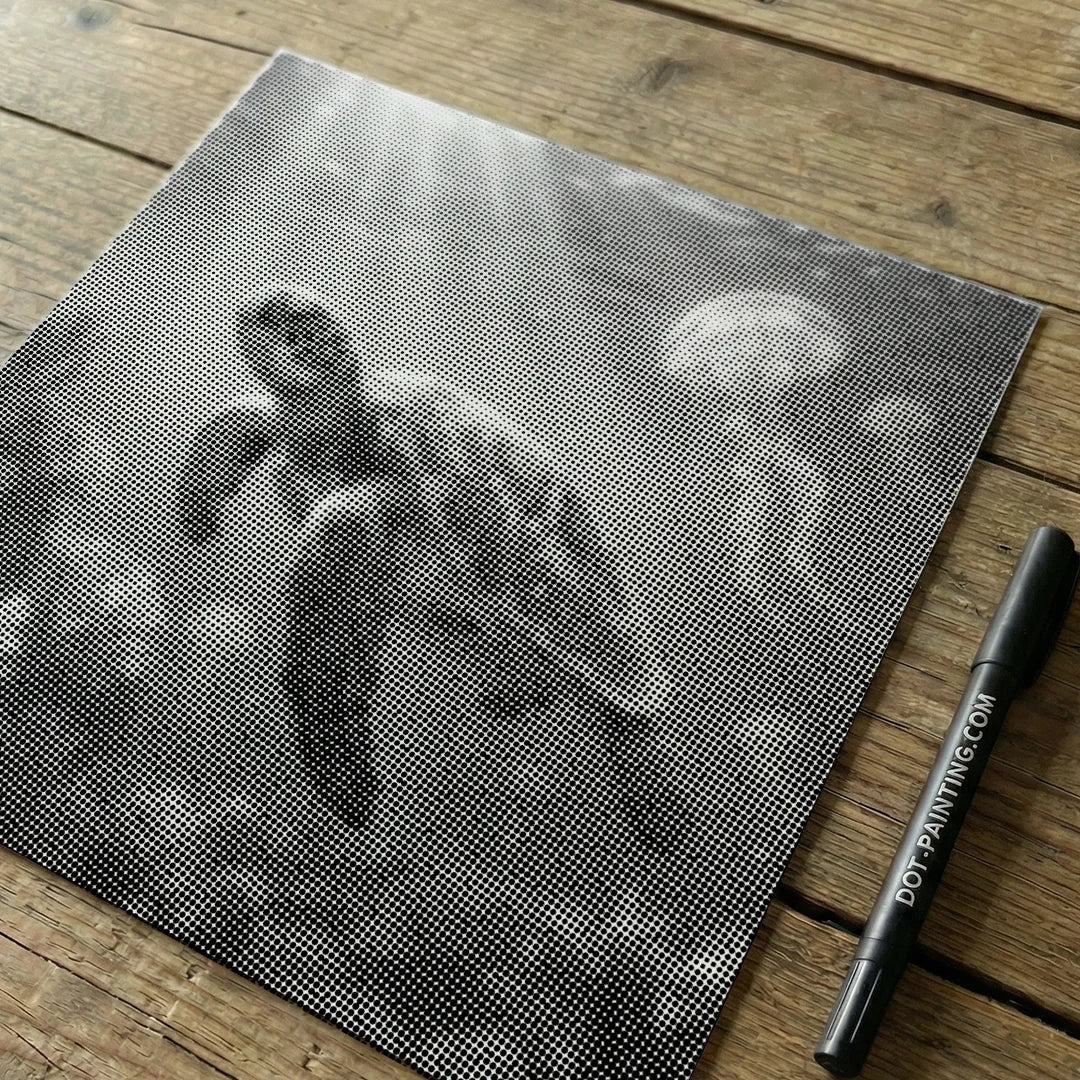 Peinture à points sur la vie marine