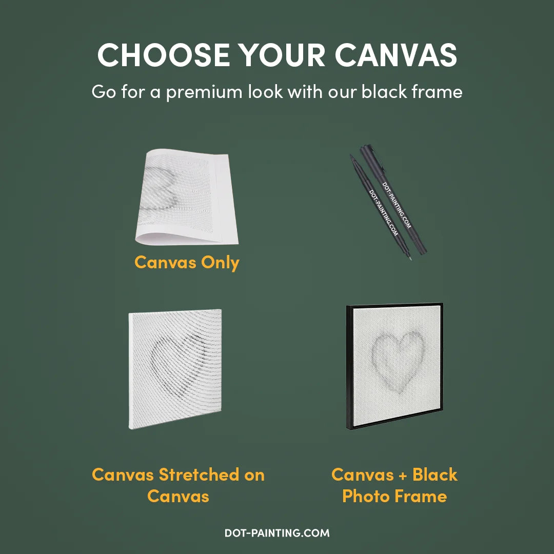 Peinture à points coeur de points