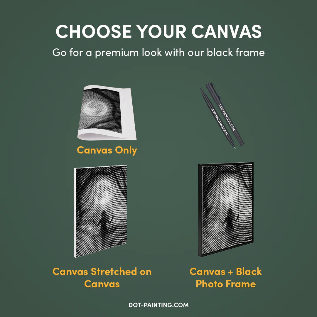 Peinture à points oscillants au clair de lune