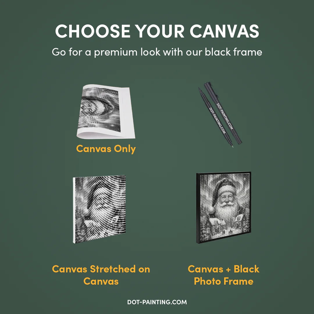 Peinture à points du village de Noël