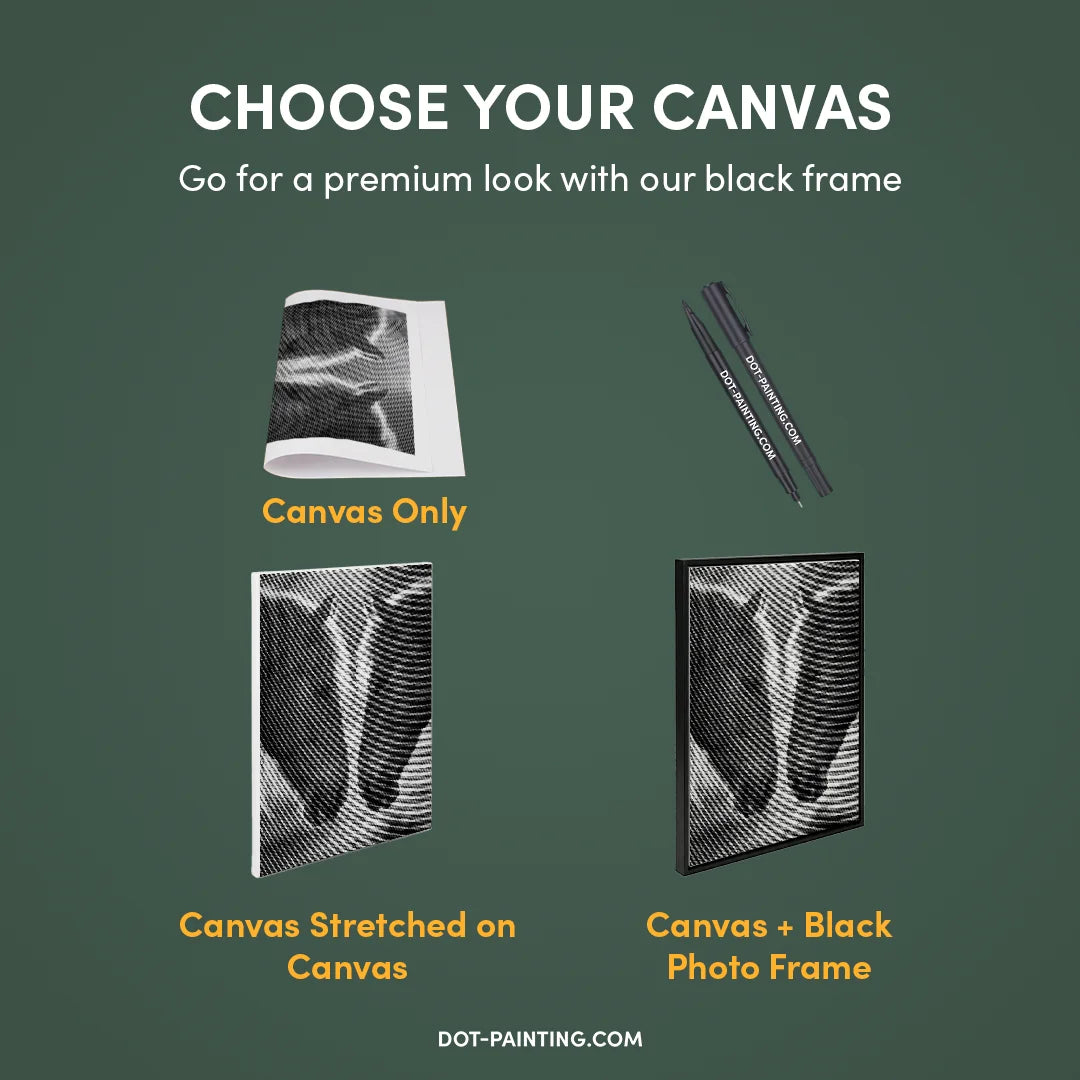 Dot Painting Deux Chevaux