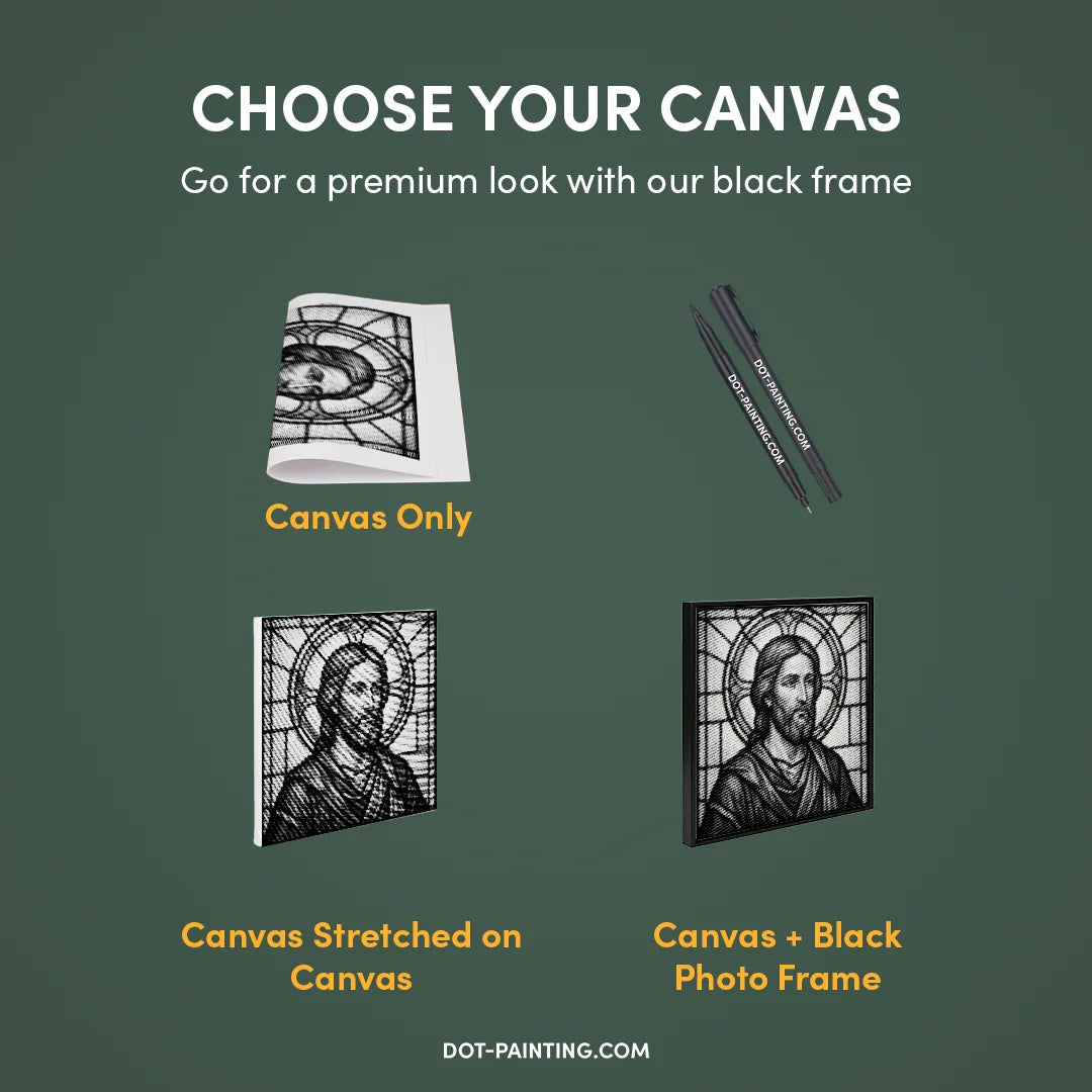 Peinture à points de Jésus