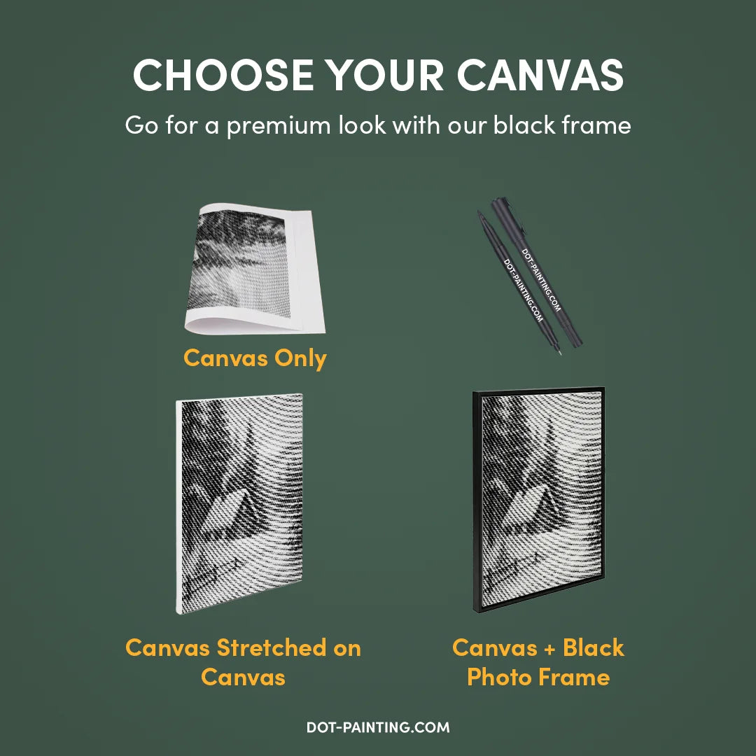 Maison confortable dans la peinture à points de neige