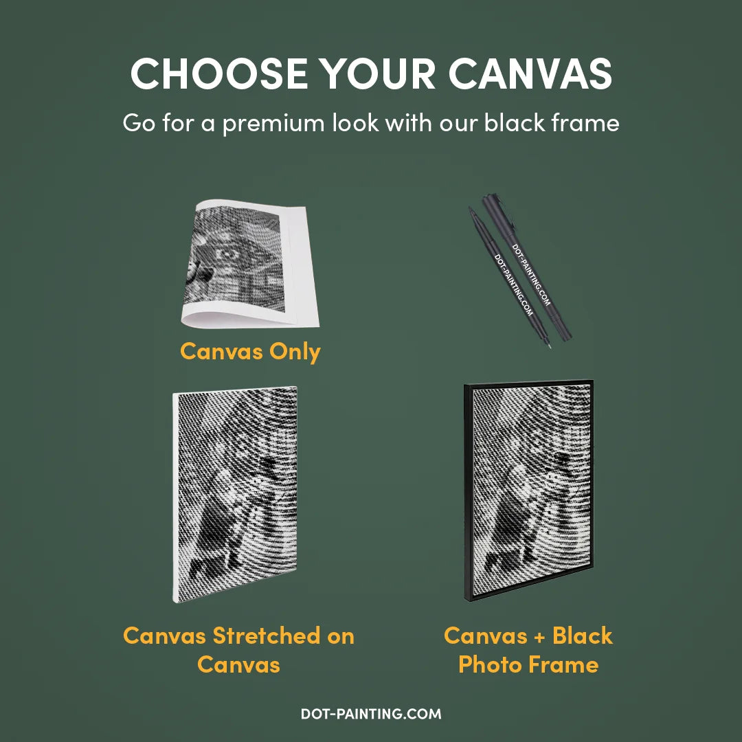 Peinture à pois du Père Noël avec bonhomme de neige