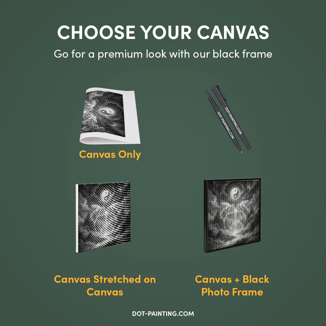 Peinture à points de cascade Ying Yang