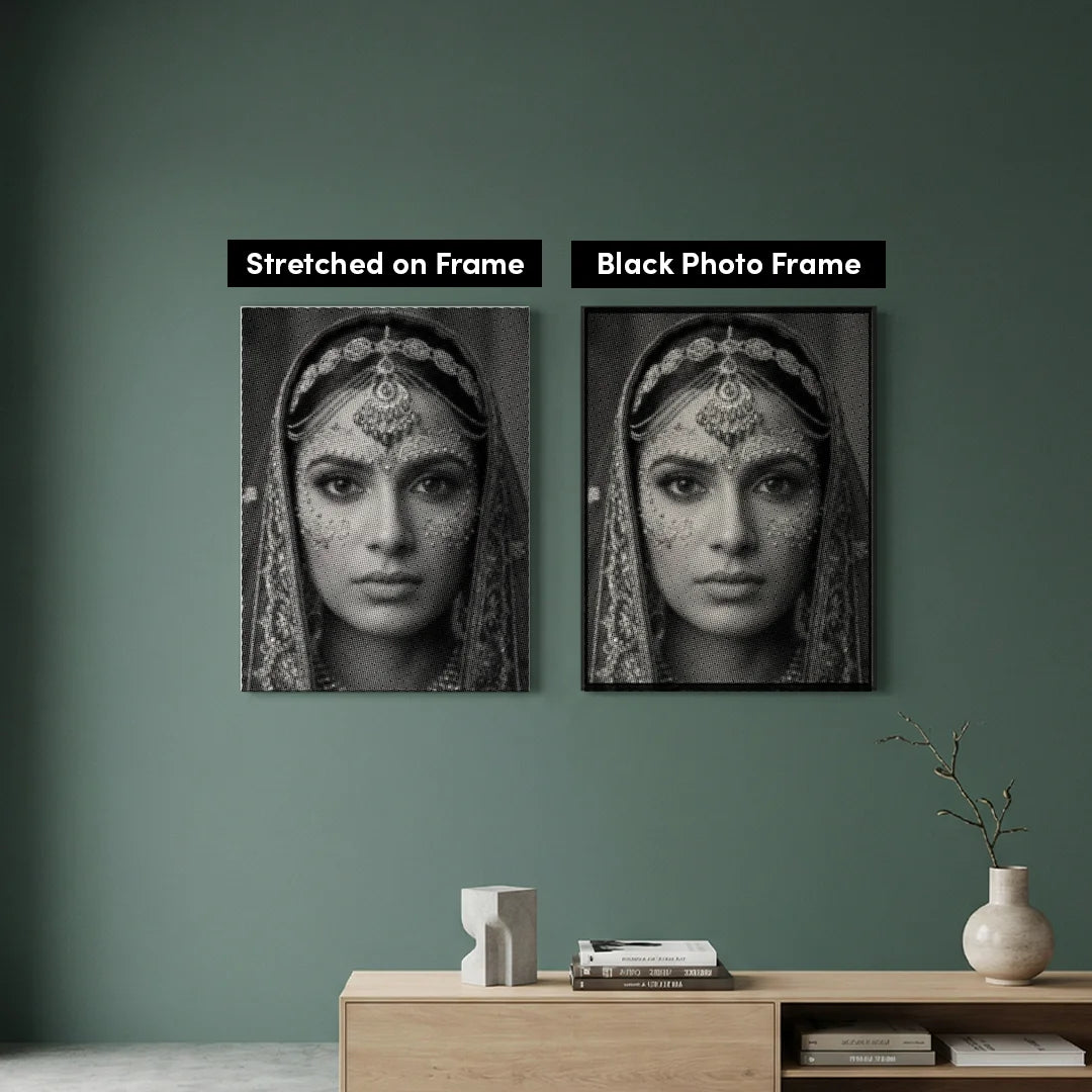 Peinture à points de femme indienne