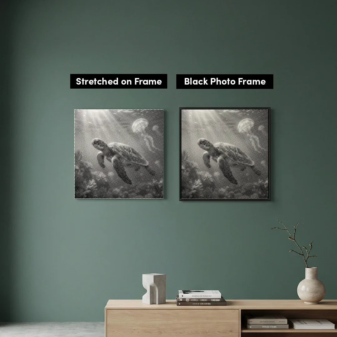 Peinture à points sur la vie marine