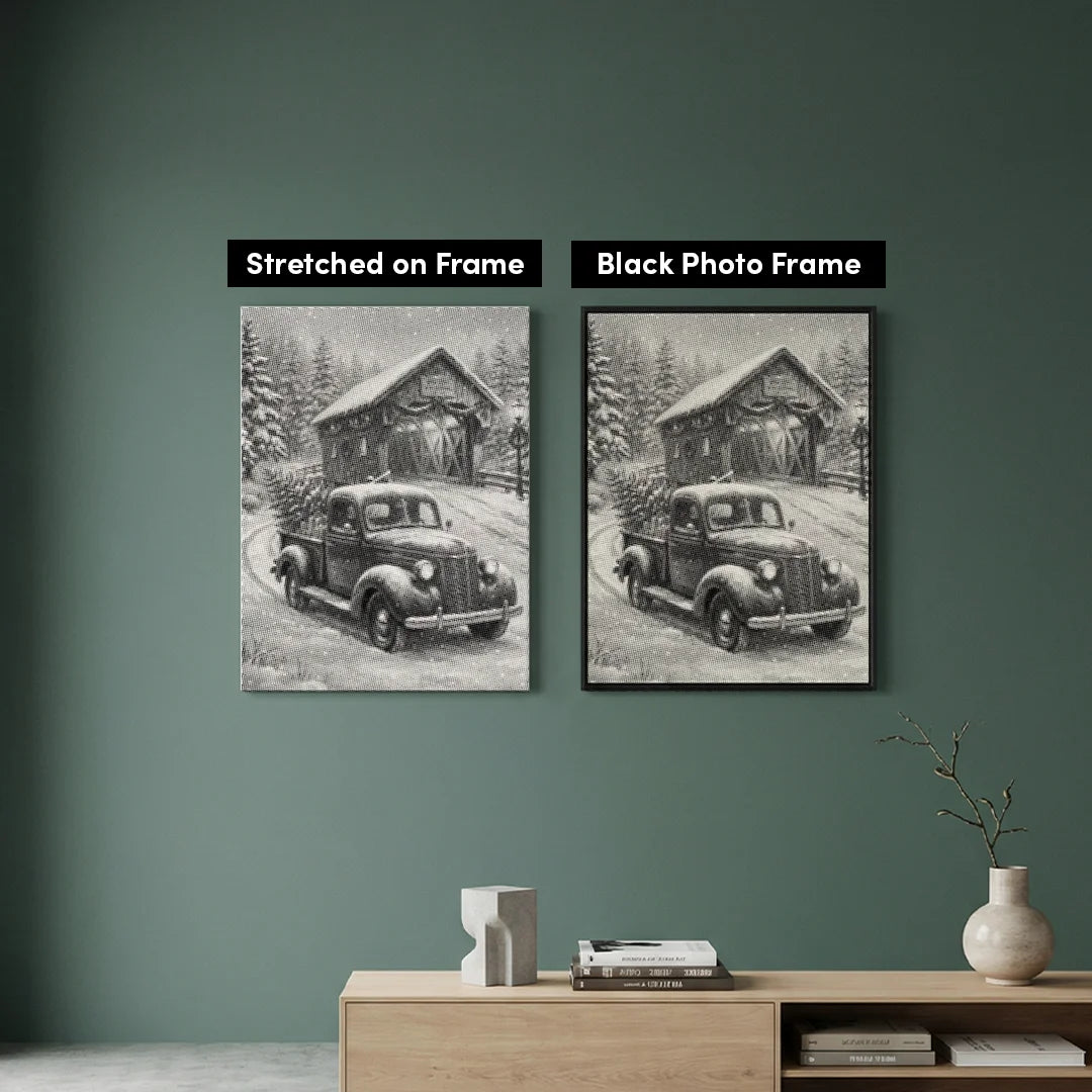 Peinture à points de voiture du Père Noël