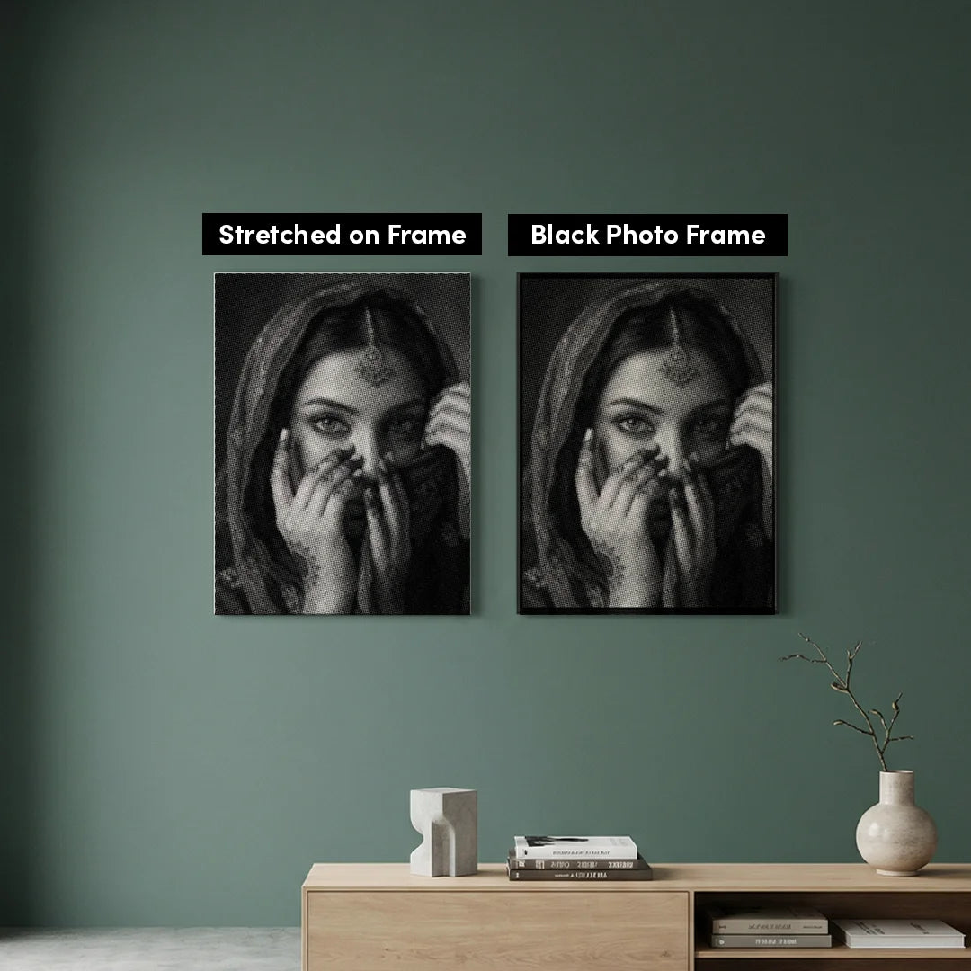 Belle peinture à pois indienne