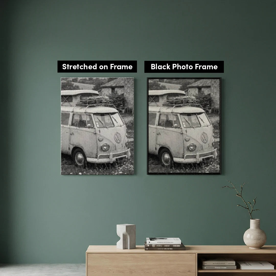 Dot Painting Oude VW-bus