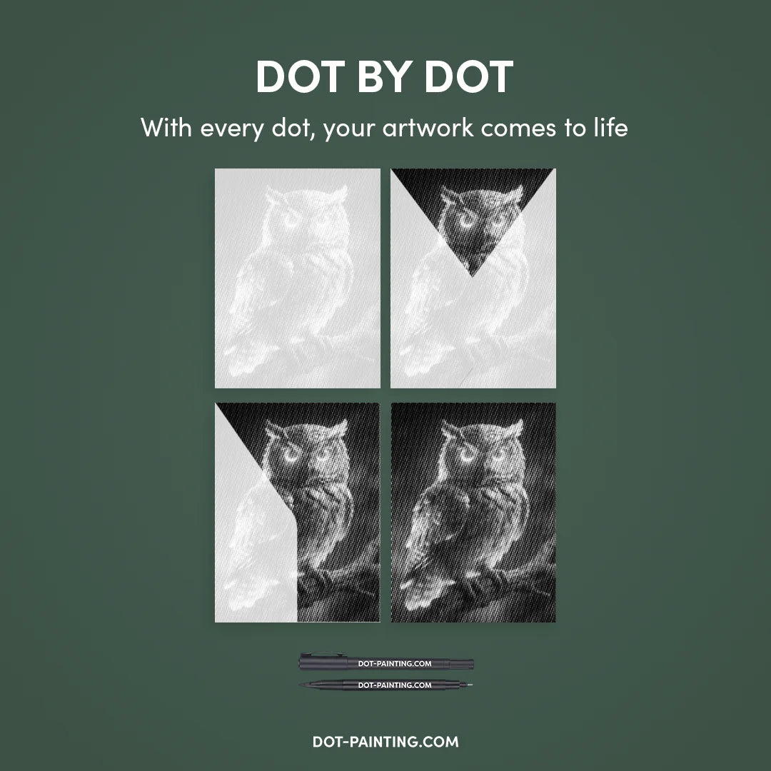 Dot Painting Hibou 2