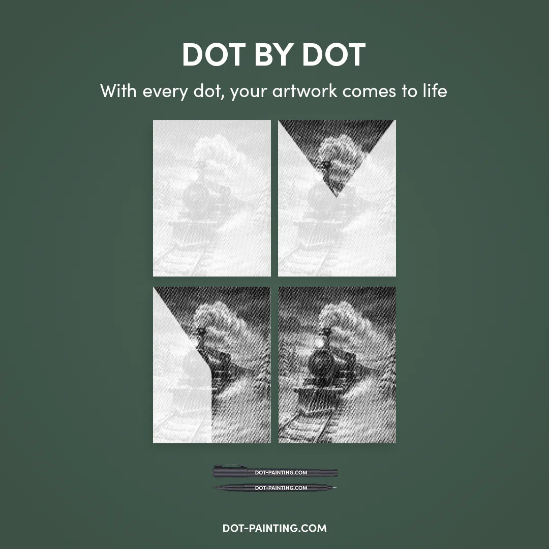 Peinture à points Polar Express