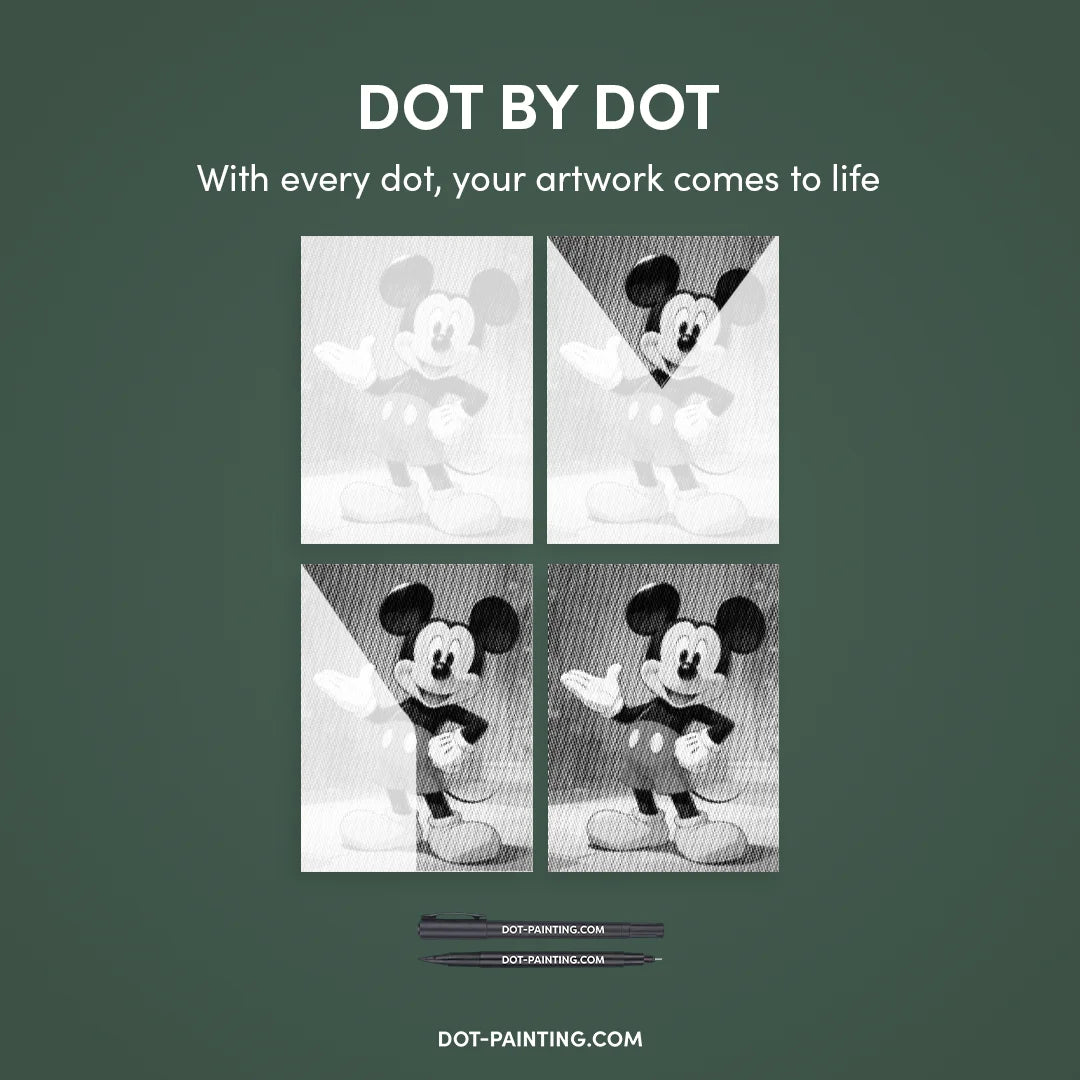 Dot Painting Mickey Mouse