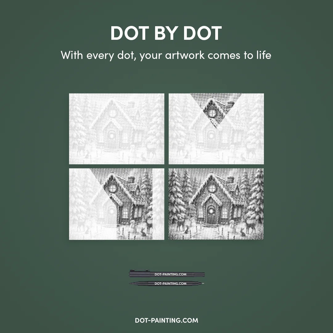 Peinture à pois de maison de bonbons