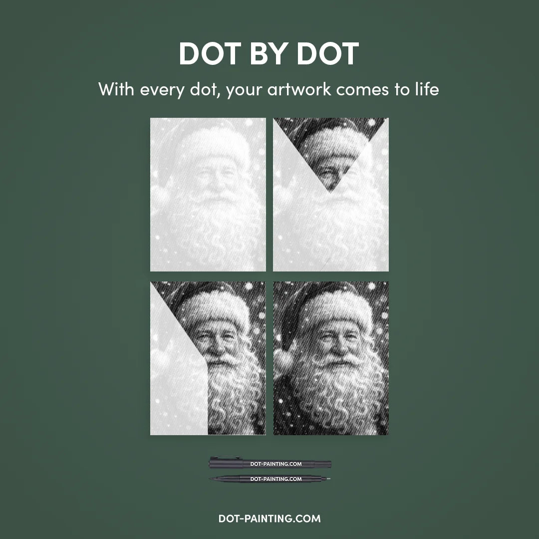 Peinture à points du Père Noël à 2 points