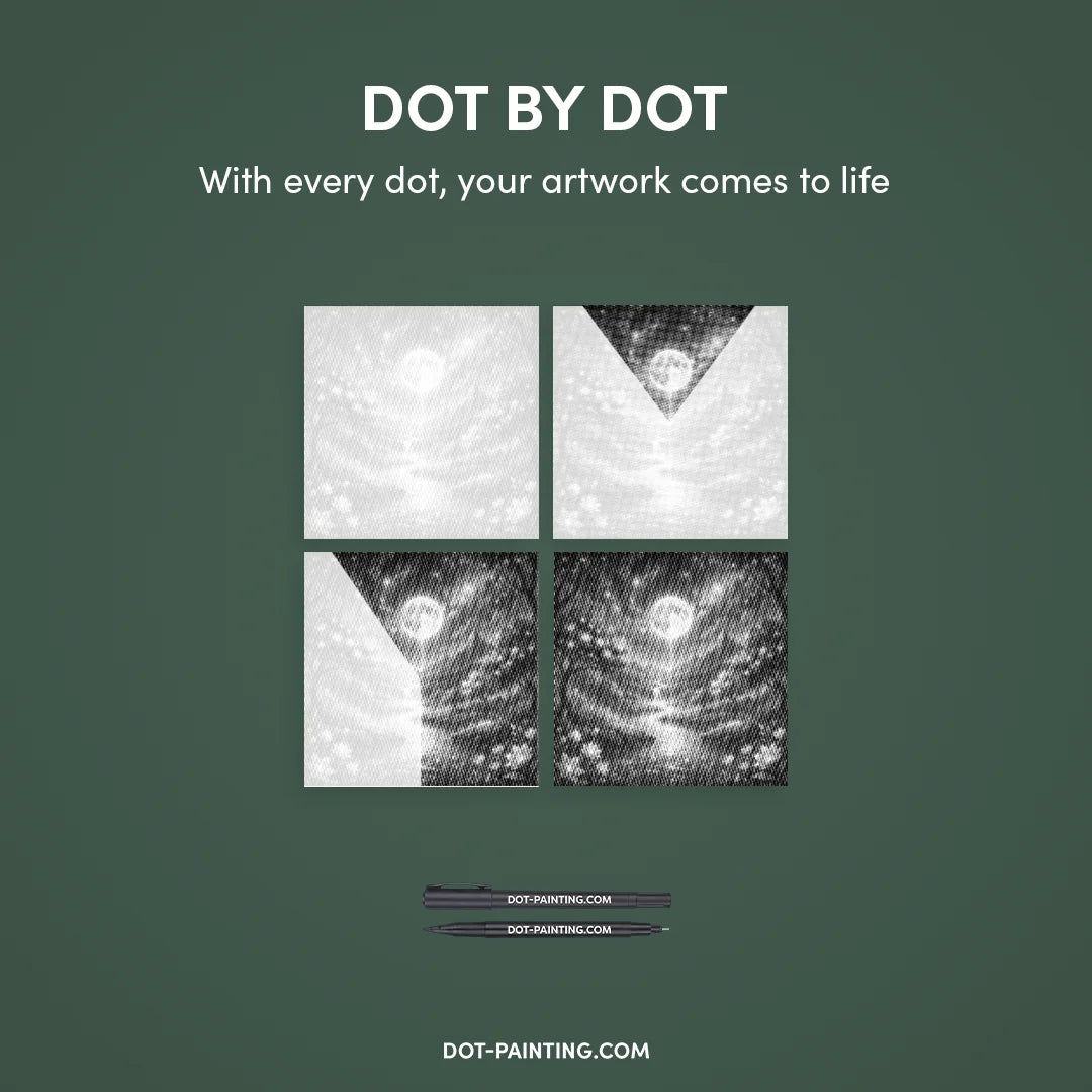 Peinture à points de paysage de rêve