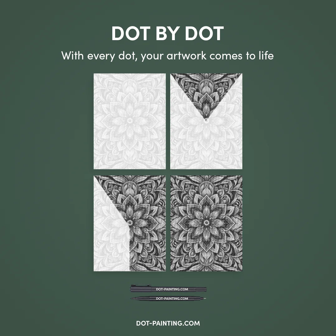 Dot Painting Mandala Floral