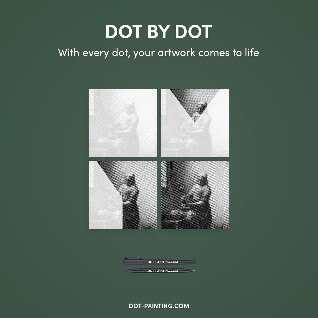 Peinture à points de laitière